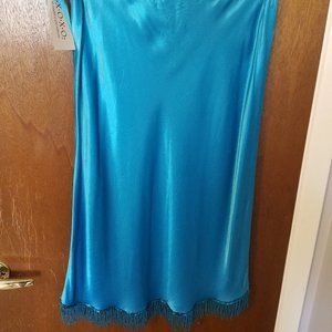 Bright Blue Satin Skirt